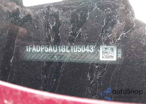 2016 Ford C-Max Hybrid Se from USA, damaged, VIN 1FADP5AU1GL105043